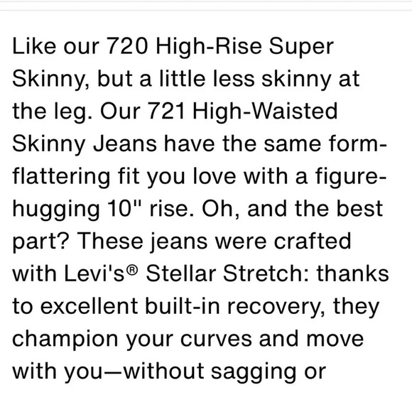 Levi 721 Women High Rise Skinny Jeans - Picture 16 of 17